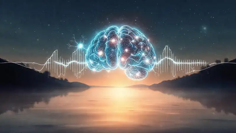 Imagen digital relajante de cerebro y calma